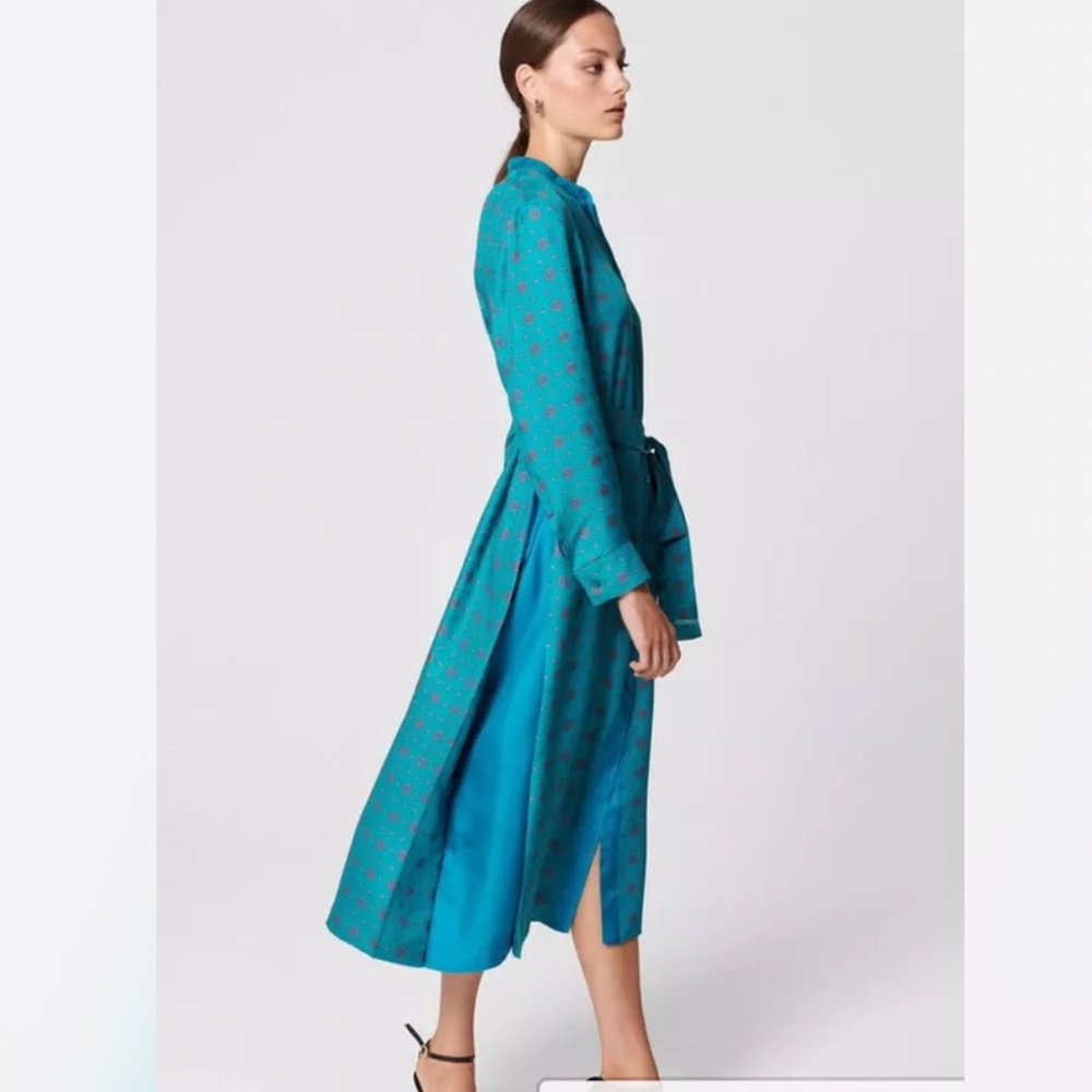 Escada Silk Foulard Print Dress,Size 38,New $1595. - Picture 1 of 11